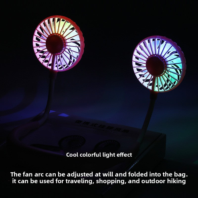 Foldable USB Rechargeable Neck Fan Hands-Free Portable with 3-Speed Cooling