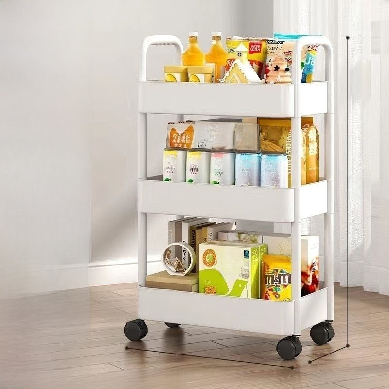 5-Tier Rolling Storage Organizer Cart for Kitchen, Bathroom & Home