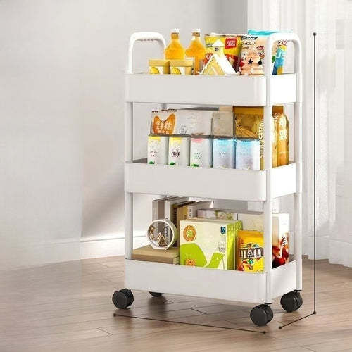 5-Tier Rolling Storage Organizer Cart for Kitchen, Bathroom & Home