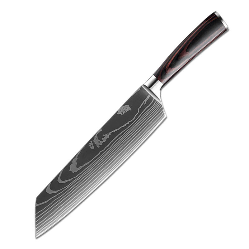 Premium Damascus Style Chef Knife Set Stainless Steel Kitchen Knives
