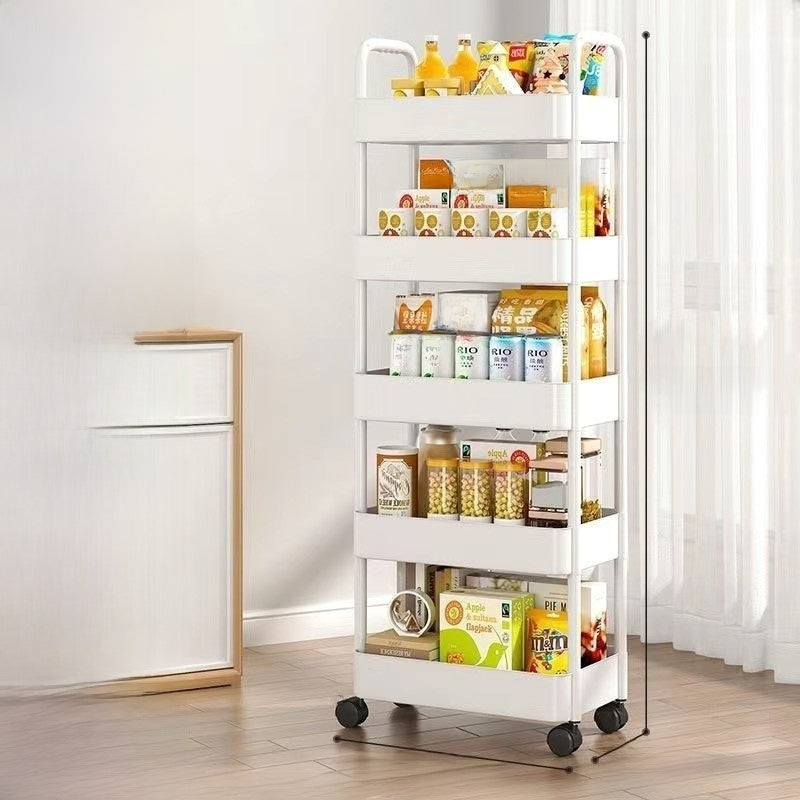 5-Tier Rolling Storage Organizer Cart for Kitchen, Bathroom & Home