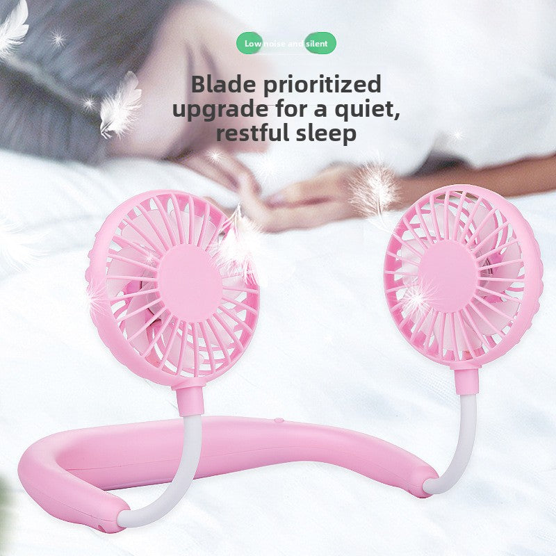 Foldable USB Rechargeable Neck Fan Hands-Free Portable with 3-Speed Cooling