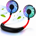 Foldable USB Rechargeable Neck Fan Hands-Free Portable with 3-Speed Cooling