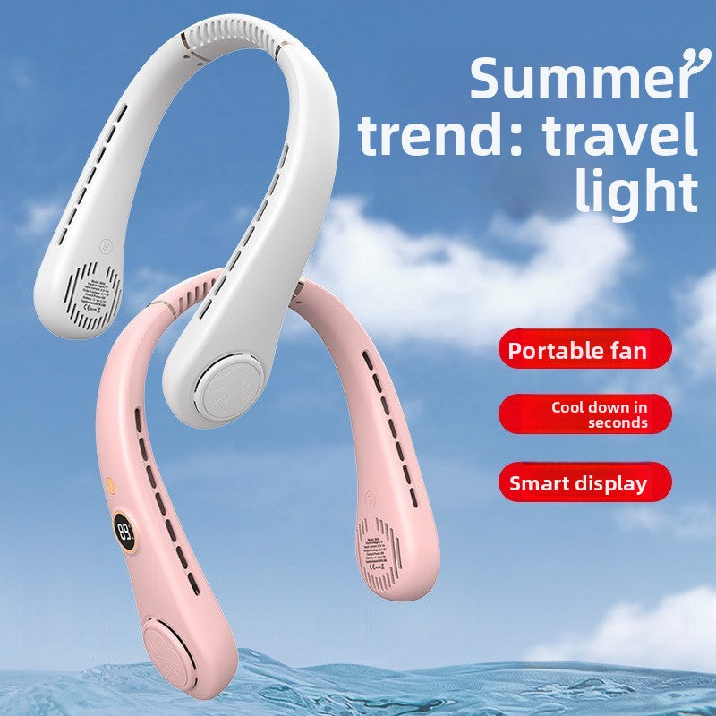 Portable Bladeless Neck Fan 5 Speed Hands-Free Cooling