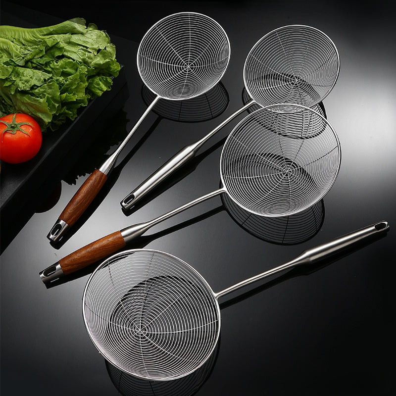 Heavy-Duty Stainless Steel Spider Strainer for Frying, Noodles & Kitchen Cooking