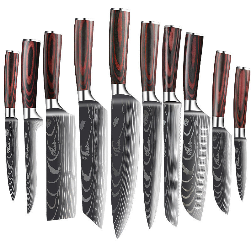 Premium Damascus Style Chef Knife Set ? Stainless Steel Kitchen Knives