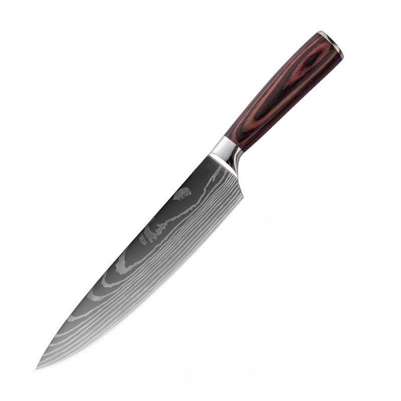 Premium Damascus Style Chef Knife Set ? Stainless Steel Kitchen Knives