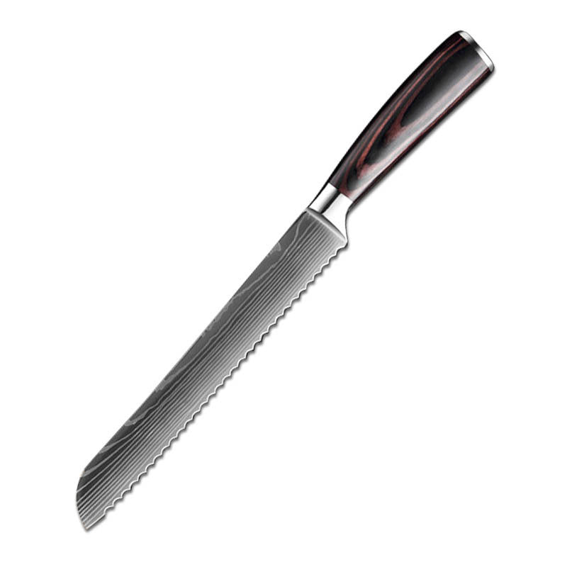 Premium Damascus Style Chef Knife Set Stainless Steel Kitchen Knives