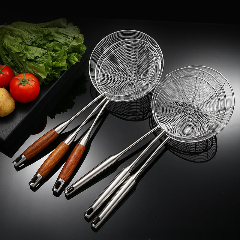 Heavy-Duty Stainless Steel Spider Strainer for Frying, Noodles & Kitchen Cooking