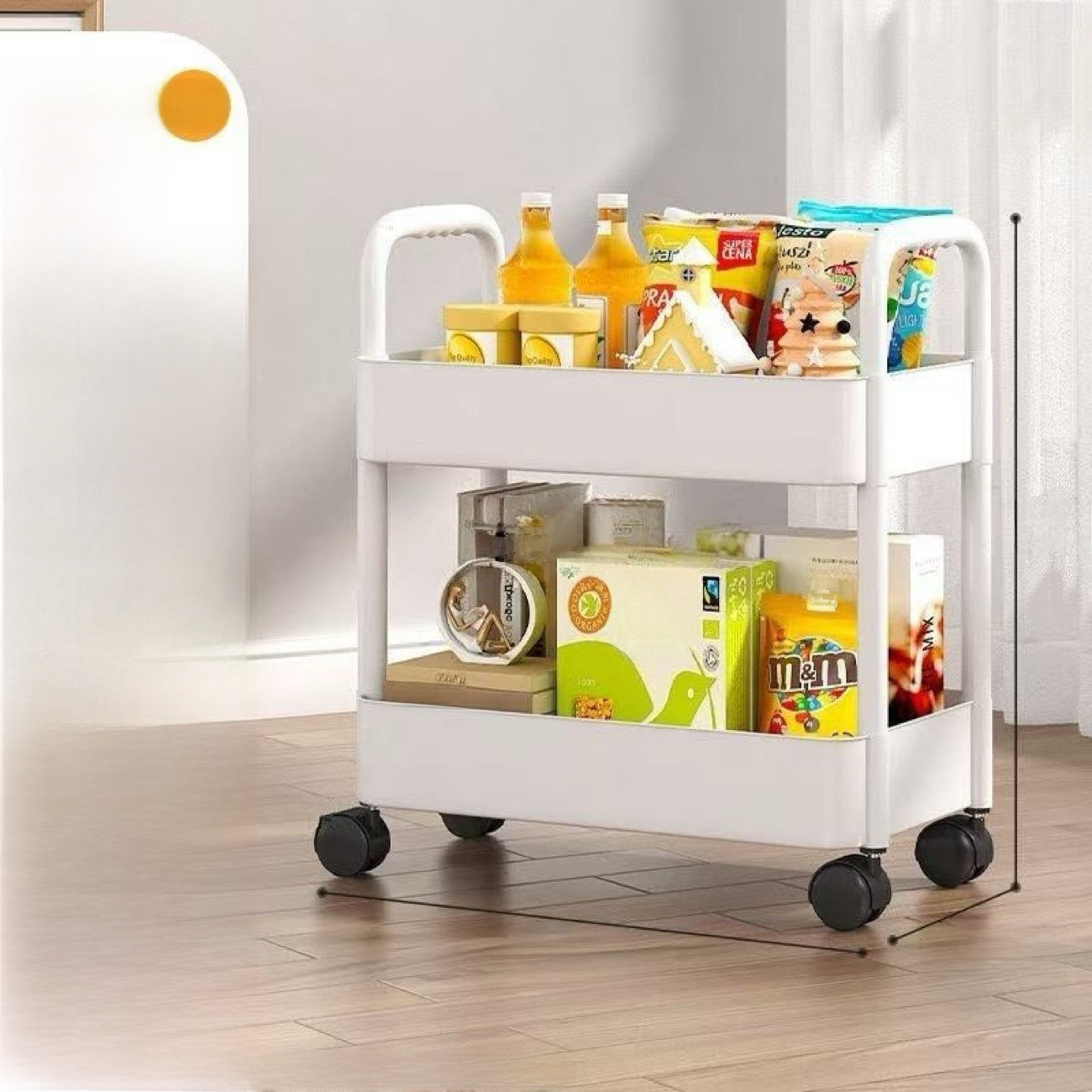 5-Tier Rolling Storage Organizer Cart for Kitchen, Bathroom & Home
